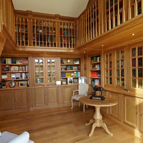 Bespoke library furniture for Dick Francis