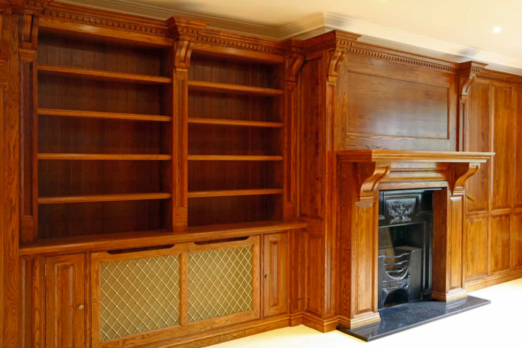 Bespoke fitted oak library